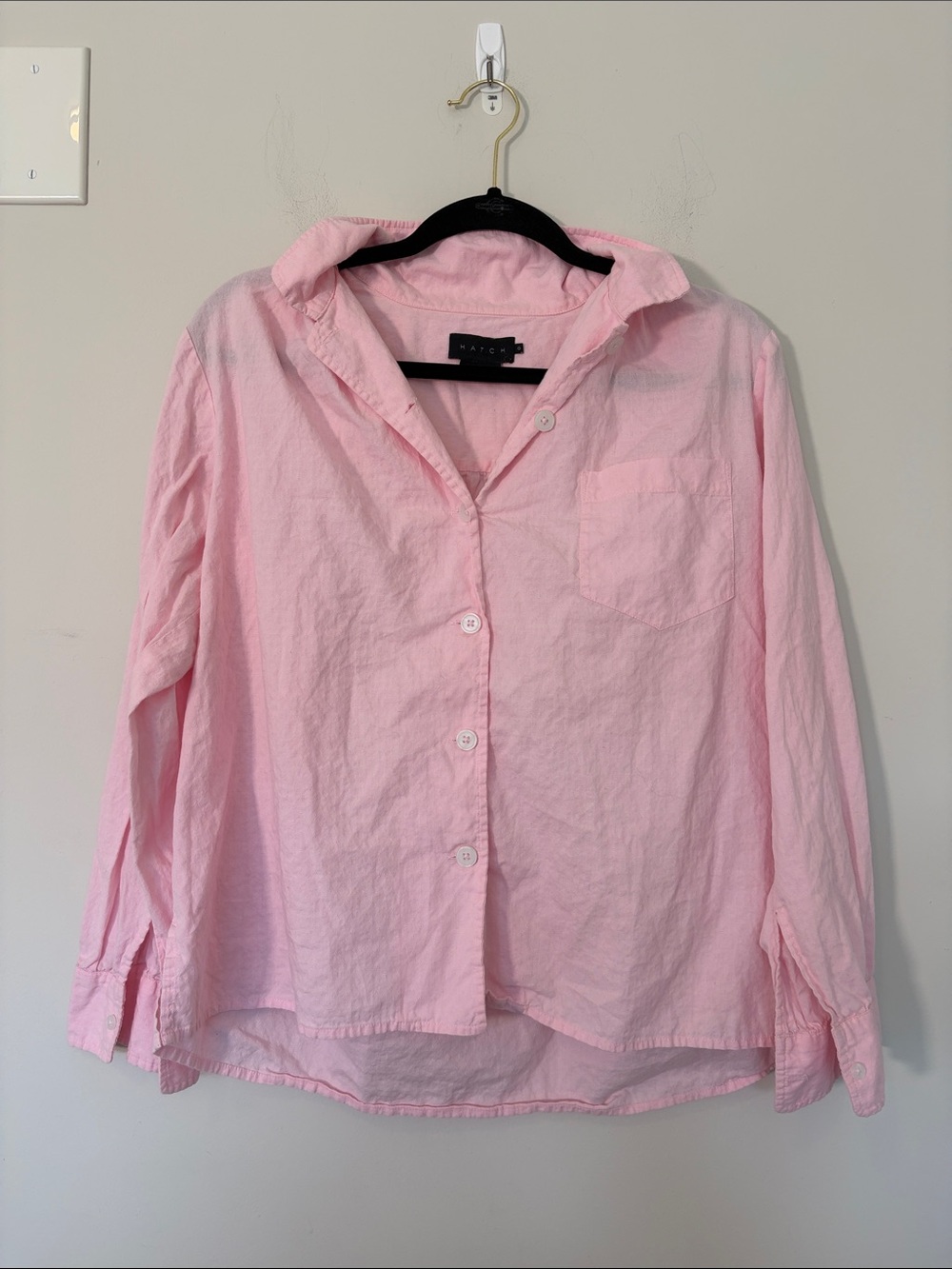 HATCH Maternity Pink Button Up Blouse - 0 (XS)
